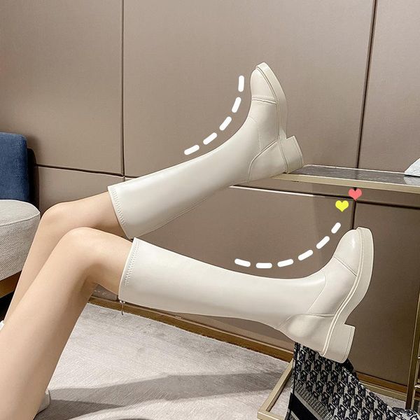 boots internally increased white soft leather women's warm non-slip high-rider thin fashionable, Black
boots internally increased white soft leather women's warm non-slip high-rider thin fashionable, Black