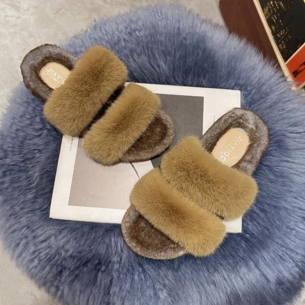 slippers whnb 2021 women fashion hair platform autumn real fur outdoor size 35~40, Black
slippers whnb 2021 women fashion hair platform autumn real fur outdoor size 35~40, Black