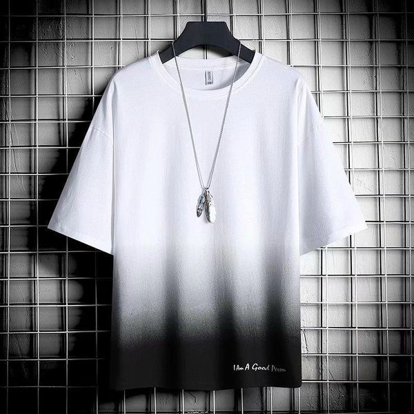gradient short sleeve summer women korean trend fashion streetwear loose clothing, White
gradient short sleeve summer women korean trend fashion streetwear loose clothing, White