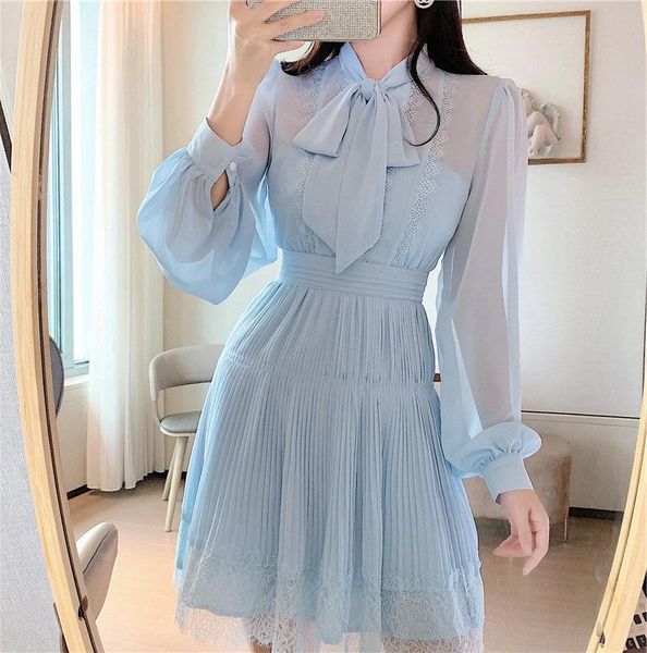 casual dresses good quanlity high end chiffon blue one piece dress short a line vintage elegant ribbon tie lace lantern sleeve robe vestido, Black;gray
casual dresses good quanlity high end chiffon blue one piece dress short a line vintage elegant ribbon tie lace lantern sleeve robe vestido, Black;gray