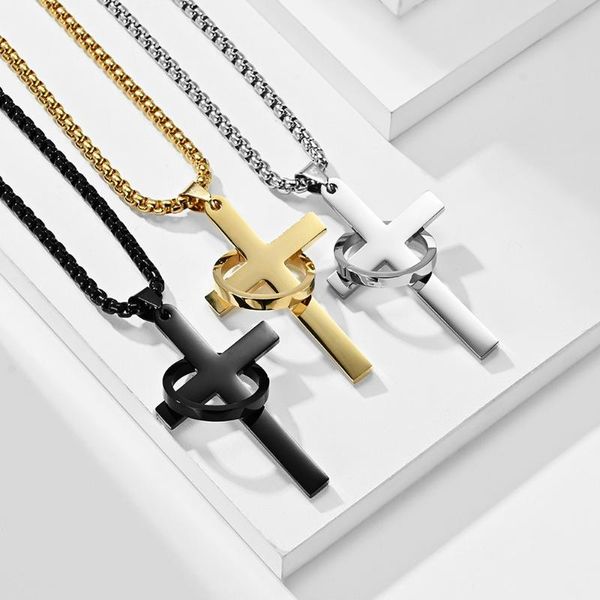 pendant necklaces classic simple design 3 colors plated stainless steel cross necklace for men fashion male hip hop jewelry, Silver
pendant necklaces classic simple design 3 colors plated stainless steel cross necklace for men fashion male hip hop jewelry, Silver