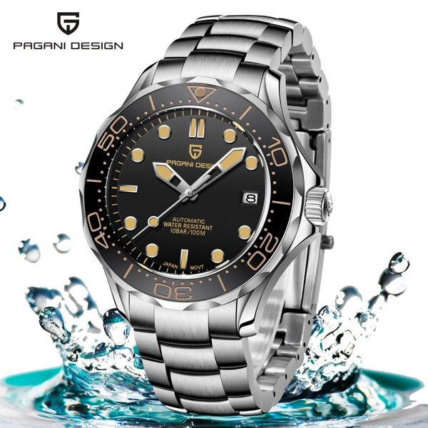 wristwatches pagani design 2021 men's watch automatic mechanical watches diving sports stainless steel wristband, Slivery;brown
wristwatches pagani design 2021 men's watch automatic mechanical watches diving sports stainless steel wristband, Slivery;brown