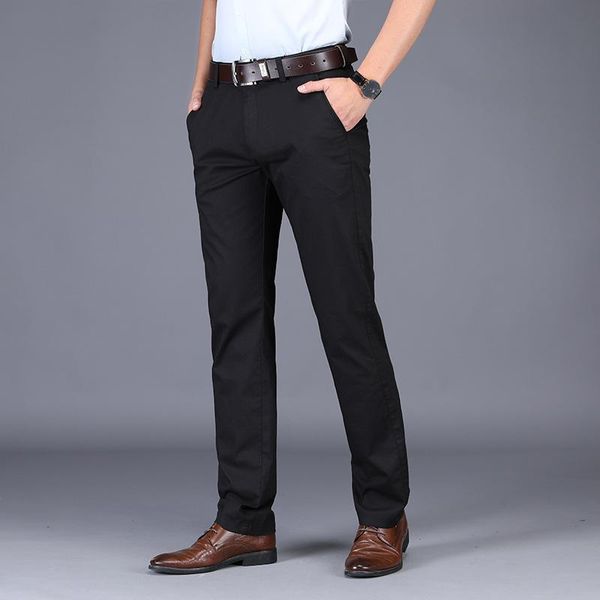 men's pants brand straight men spring summer suit long trousers male business casual breathable pant high grade pure color, Black
men's pants brand straight men spring summer suit long trousers male business casual breathable pant high grade pure color, Black