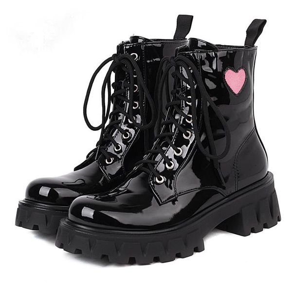 boots purple womens lolita rubber sole walking comfy ankle with heart shape patent leather occultfashion drop ship, Black
boots purple womens lolita rubber sole walking comfy ankle with heart shape patent leather occultfashion drop ship, Black