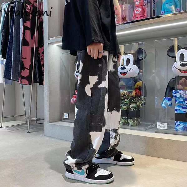 men's jeans men y2k tie dye baggy pants 2021 mens vintage japanese streetwear denim trousers male kpop causal wide leg, Blue
men's jeans men y2k tie dye baggy pants 2021 mens vintage japanese streetwear denim trousers male kpop causal wide leg, Blue