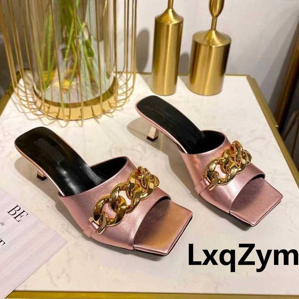 slippers brand square toe rose gold kitten heel women's chain woman party summer slides ladies sandalias mujer 2021, Black
slippers brand square toe rose gold kitten heel women's chain woman party summer slides ladies sandalias mujer 2021, Black