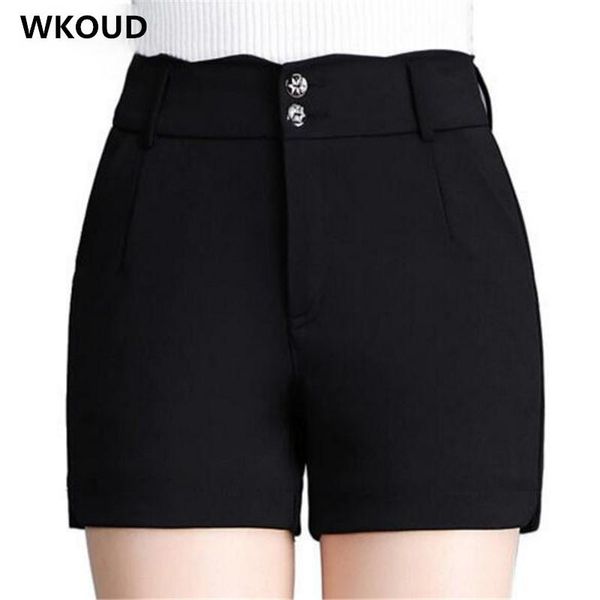 women's shorts wkoud 2021 summer wool women solid short pants sport black casual loose high waist streetpants dk6031, White;black
women's shorts wkoud 2021 summer wool women solid short pants sport black casual loose high waist streetpants dk6031, White;black