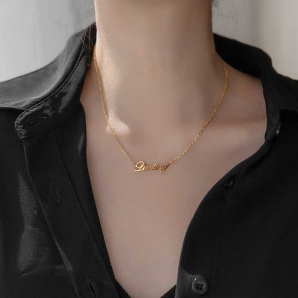 chains 316l stainless steel english letter pendant charms chain choker necklace for women fashion fine jewelry party gift san507, Silver
chains 316l stainless steel english letter pendant charms chain choker necklace for women fashion fine jewelry party gift san507, Silver