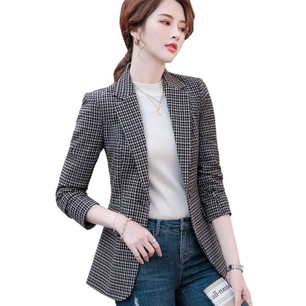 women's suits & blazers women coffee plaid single button blazer for ladies spring autumn wear fashion female formal design jack, White;black
women's suits & blazers women coffee plaid single button blazer for ladies spring autumn wear fashion female formal design jack, White;black