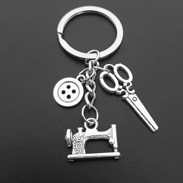 sewing machine keychain, scissors and tape measure button keychain, tailored keychain, friend's fashion gift, Silver
sewing machine keychain, scissors and tape measure button keychain, tailored keychain, friend's fashion gift, Silver