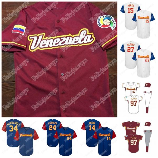 27 jose altuve 2017 wbc venezuela baseball jersey 24 miguel cabrera 15 salvador perez alcides escobar victor martinez martin prado felix, Blue;black
27 jose altuve 2017 wbc venezuela baseball jersey 24 miguel cabrera 15 salvador perez alcides escobar victor martinez martin prado felix, Blue;black