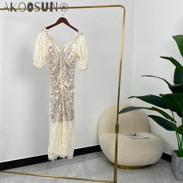 party dresses 2021 summer original beige half sleeve slim hook flower hollow midi with diamonds decoration high quality, White;black
party dresses 2021 summer original beige half sleeve slim hook flower hollow midi with diamonds decoration high quality, White;black