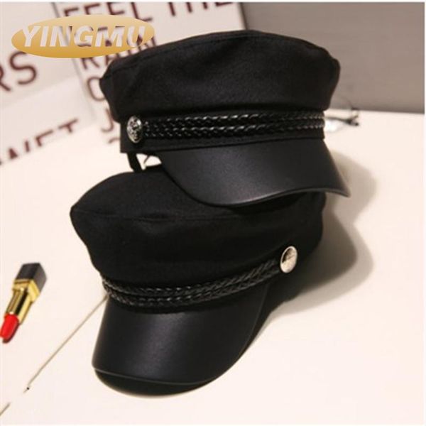 wide brim hats fashion women men military hat spring autumn sailor black ladies beret caps flat captain cap travel cadet octagonal, Blue;gray
wide brim hats fashion women men military hat spring autumn sailor black ladies beret caps flat captain cap travel cadet octagonal, Blue;gray