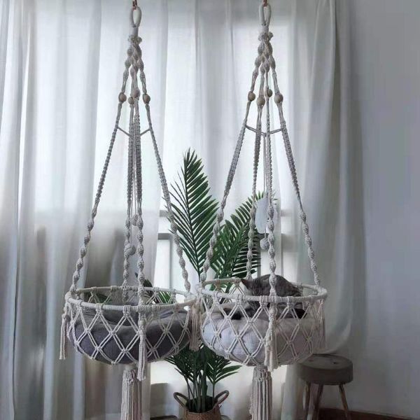cat beds & furniture handwoven macrame pet hanging hammock bed cage swing handcraft tassel nest mat bohemia tapestry decoration
cat beds & furniture handwoven macrame pet hanging hammock bed cage swing handcraft tassel nest mat bohemia tapestry decoration