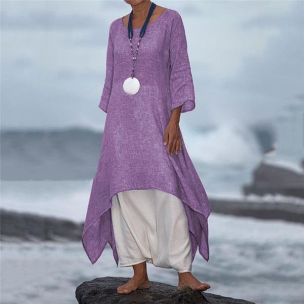 casual dresses summer women long sleeve dress fashion slit irregular hem vintage beach evening large size, Black;gray
casual dresses summer women long sleeve dress fashion slit irregular hem vintage beach evening large size, Black;gray