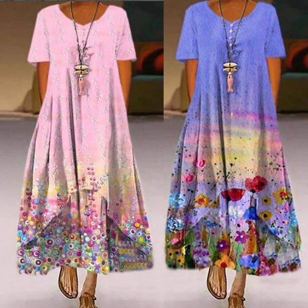 casual dresses women plus size print dress 2021 summer short sleeve vintage bohemian o-neck party, Black;gray
casual dresses women plus size print dress 2021 summer short sleeve vintage bohemian o-neck party, Black;gray