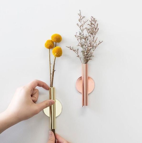 vases wall mounted mini tube flower holder nordic decoration home iron metal vase backed with sticker
vases wall mounted mini tube flower holder nordic decoration home iron metal vase backed with sticker