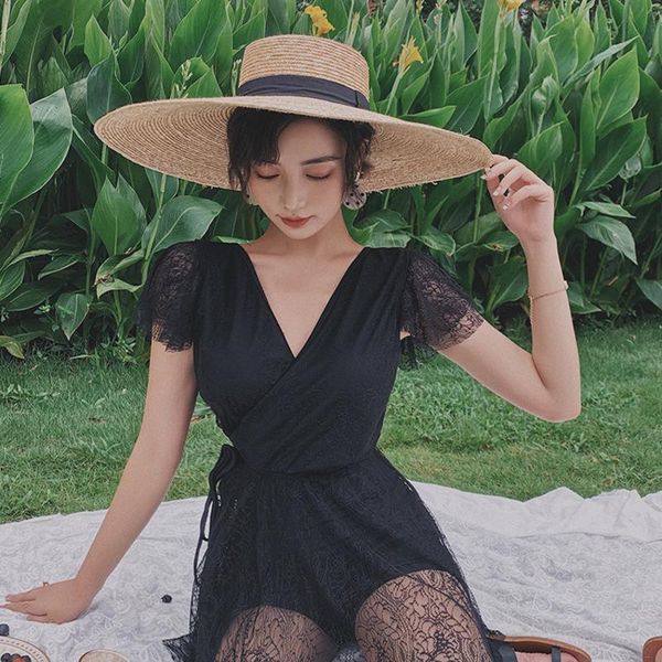 one piece swimming suit for women korean bikini plus size swimwear with dress lovely black fairy lace backless high waist one-piece sui
one piece swimming suit for women korean bikini plus size swimwear with dress lovely black fairy lace backless high waist one-piece sui