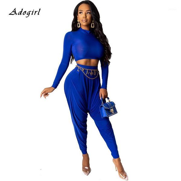 two piece dress adogirl harem pants set elegant stand collar pullover sweatshirt with pockets trousers tracksuit casual club, White
two piece dress adogirl harem pants set elegant stand collar pullover sweatshirt with pockets trousers tracksuit casual club, White