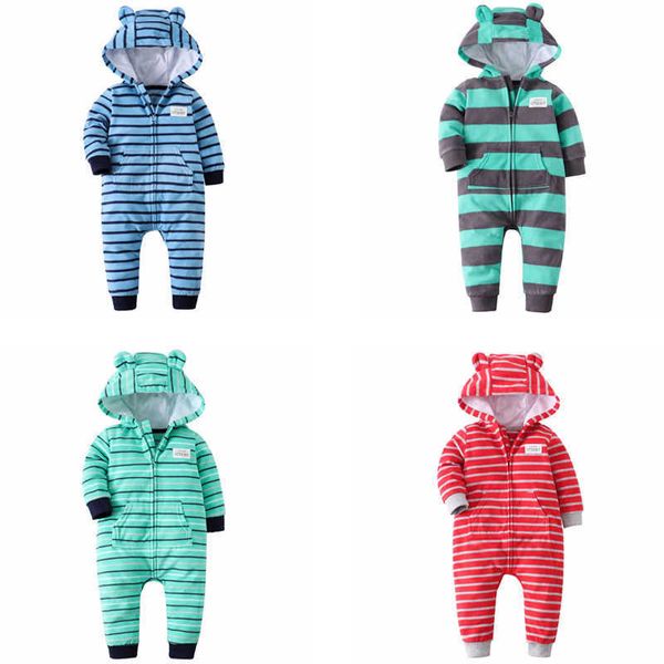 stripe baby boy long sleeve hooded jumpsuit born girl winter clothes born overall costume 6-24m cotton+fleece zipper 210722, Blue
stripe baby boy long sleeve hooded jumpsuit born girl winter clothes born overall costume 6-24m cotton+fleece zipper 210722, Blue