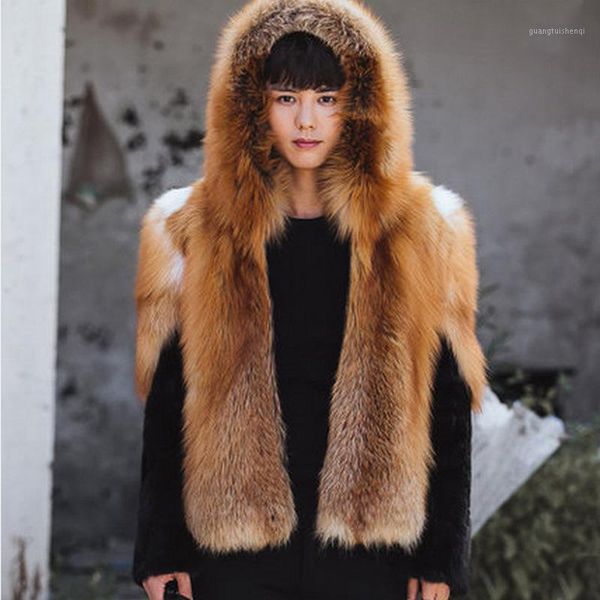men's fur & faux s-6xl fashion high imitation coat overcoat mink hooded man winter, Black