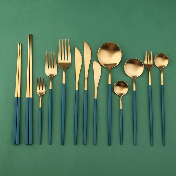 flatware sets s style stainless steel cutlery set green gold dinnerware spoon fork chopsticks and knives fruit forks for kids
flatware sets s style stainless steel cutlery set green gold dinnerware spoon fork chopsticks and knives fruit forks for kids