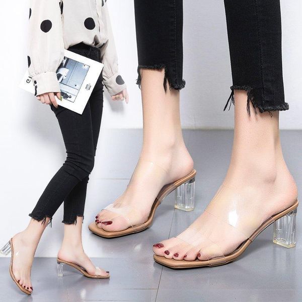 dress shoes transparent high heels women square toe sandals summer woman clear pumps wedding jelly buty damskie slippers, Black
dress shoes transparent high heels women square toe sandals summer woman clear pumps wedding jelly buty damskie slippers, Black