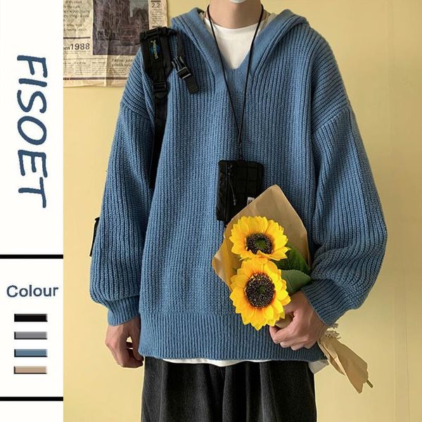 clothing sets spring autumn fashion casual pullover oversized sweater men's women's loose knitwear hooded knitted woolen jacket, White
clothing sets spring autumn fashion casual pullover oversized sweater men's women's loose knitwear hooded knitted woolen jacket, White
