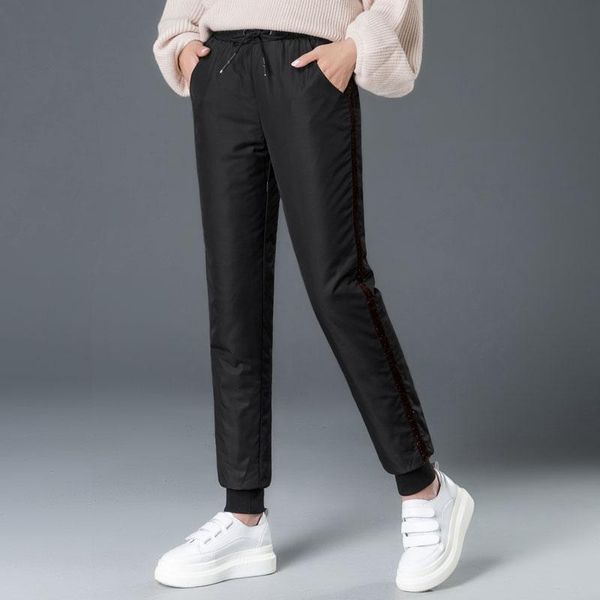 winter women duck down pants warm thick slim elastic high waist pencil for trousers casual snowpants women's & capris, Black;white
winter women duck down pants warm thick slim elastic high waist pencil for trousers casual snowpants women's & capris, Black;white