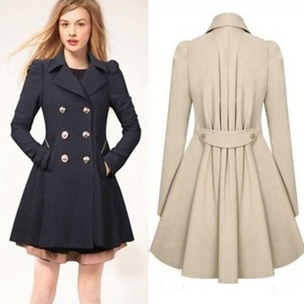 women's trench coats spring autumn coat european and beautiful women style slim mid-length windbreaker plus size 3xl, Tan;black
women's trench coats spring autumn coat european and beautiful women style slim mid-length windbreaker plus size 3xl, Tan;black