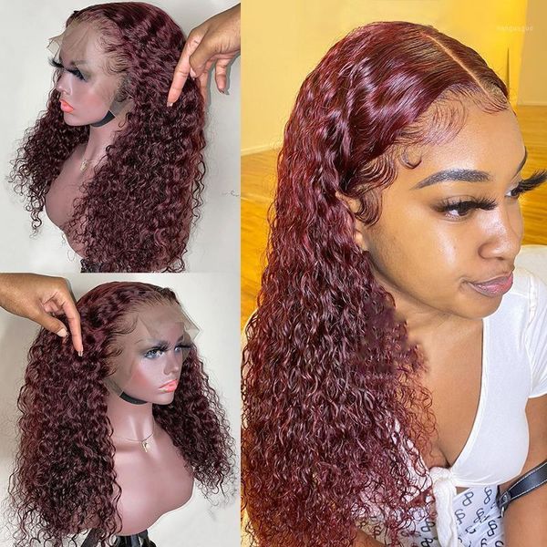 99j burgundy curly human hair t part lace wig pre plucked with deep middle brazilian remy red front 1801, Black;brown
99j burgundy curly human hair t part lace wig pre plucked with deep middle brazilian remy red front 1801, Black;brown