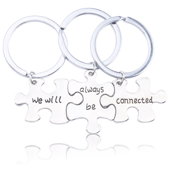 keychains trendy friends keychain carved we will always be connected key chain 3 piece puzzle geometry bff jewelry llaveros, Silver
keychains trendy friends keychain carved we will always be connected key chain 3 piece puzzle geometry bff jewelry llaveros, Silver