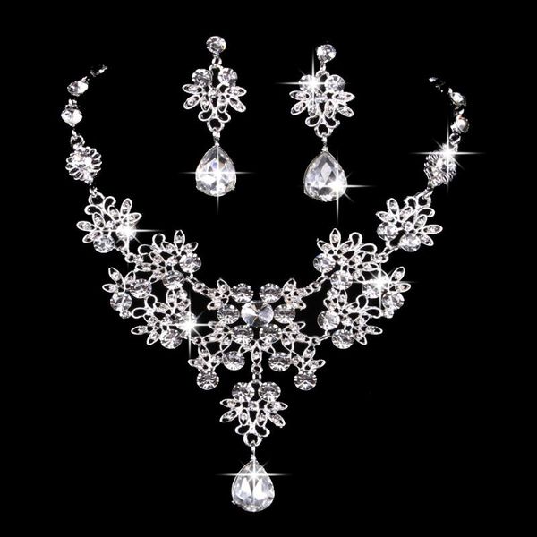 earrings & necklace popodion bride jewelry water-drop set wedding married accessories n1007, Silver
earrings & necklace popodion bride jewelry water-drop set wedding married accessories n1007, Silver
