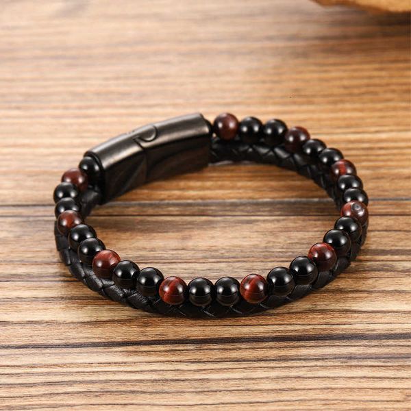 multi-layer braided beaded leather bracelet men's leather jewelry, Golden;silver
multi-layer braided beaded leather bracelet men's leather jewelry, Golden;silver