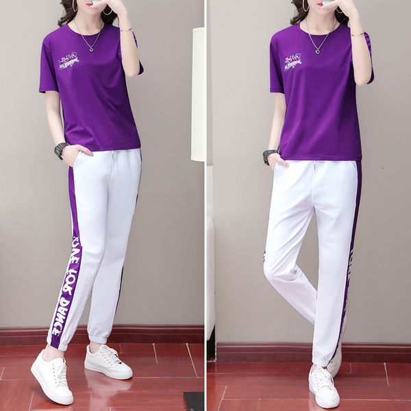 tracksuits sport suit 2021 summer fashion sportswear set korean loose casual ventilation women's pants short sleeve two piece, Gray
tracksuits sport suit 2021 summer fashion sportswear set korean loose casual ventilation women's pants short sleeve two piece, Gray