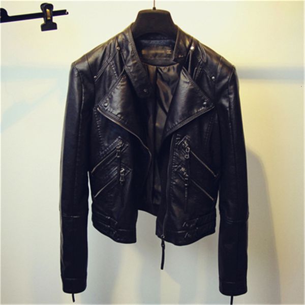 women's jackets motorcycle leather women spring autumn short coat zipper black slim ft wild faux female q1321 3vgf, Black;brown
women's jackets motorcycle leather women spring autumn short coat zipper black slim ft wild faux female q1321 3vgf, Black;brown