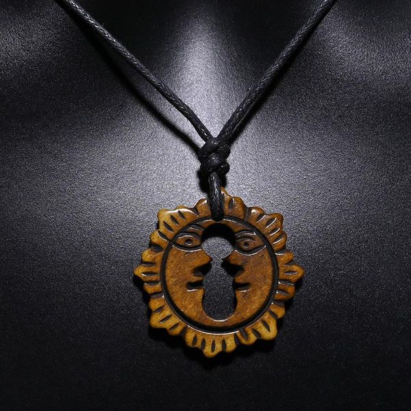 handmade jewelry nepal yak bone circle pendant necklace sun god vintage style adjustable woman's choke necklaces, Silver
handmade jewelry nepal yak bone circle pendant necklace sun god vintage style adjustable woman's choke necklaces, Silver
