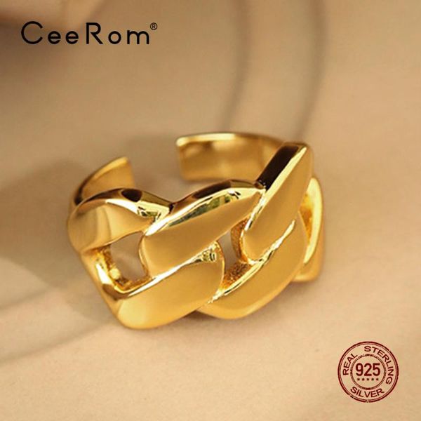 cluster rings ceerom thick link chain open minimalist jewelry 925 silver gold finger ring for women anillos mujer gifts, Golden;silver
cluster rings ceerom thick link chain open minimalist jewelry 925 silver gold finger ring for women anillos mujer gifts, Golden;silver