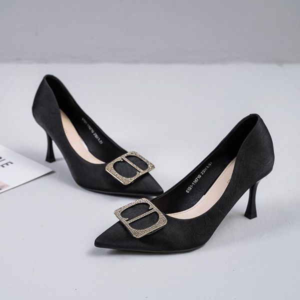 dress shoes 2021 spring and autumn fashion thin heel women's pointed single high heels, Black
dress shoes 2021 spring and autumn fashion thin heel women's pointed single high heels, Black