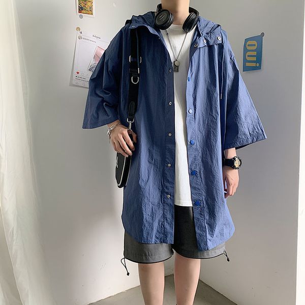 jackets summer thin trench fashion casual hooded long coat men streetwear korean short sleeve windbreaker jacket mens overcoat, Black;brown
jackets summer thin trench fashion casual hooded long coat men streetwear korean short sleeve windbreaker jacket mens overcoat, Black;brown