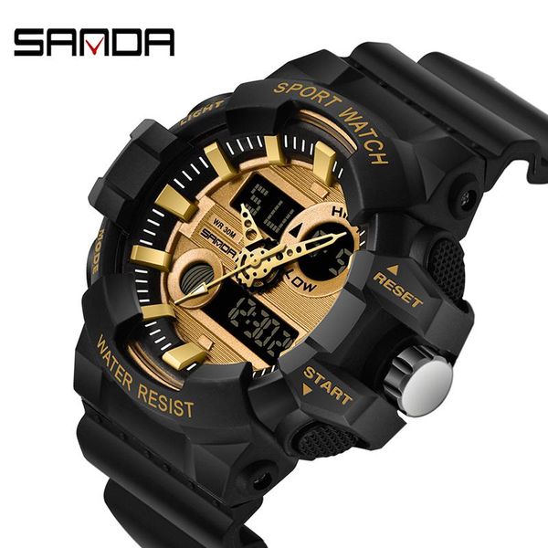wristwatches sanda sports men's watches luxury led digital military quartz watch men waterproof g style relogio masculino clock, Slivery;brown
wristwatches sanda sports men's watches luxury led digital military quartz watch men waterproof g style relogio masculino clock, Slivery;brown