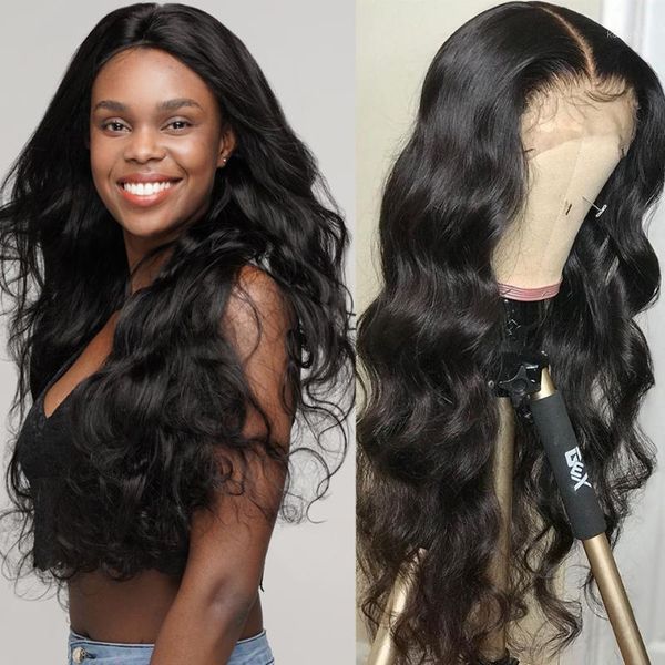 body wave wig middle part lace human hair for black women brazilian wigs pre plucked glueless wave1, Black;brown
body wave wig middle part lace human hair for black women brazilian wigs pre plucked glueless wave1, Black;brown