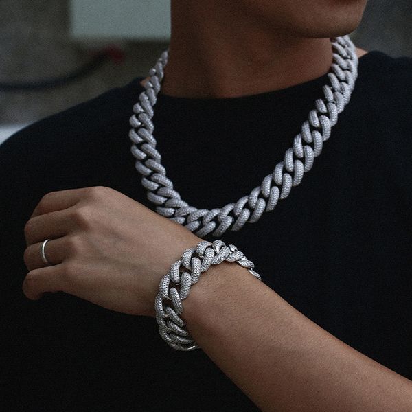 20mm wide 4 rows cz stone s925 sterling silver cuban chain necklaces bling iced out link chain for men hip hop rapper jewelry x0509
20mm wide 4 rows cz stone s925 sterling silver cuban chain necklaces bling iced out link chain for men hip hop rapper jewelry x0509