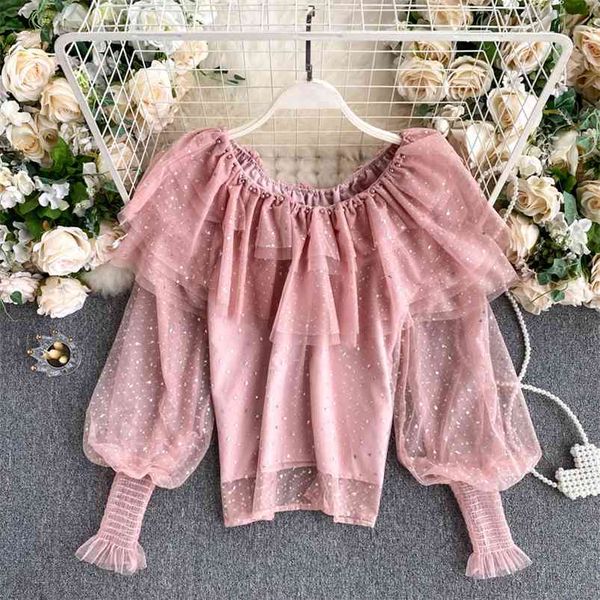 mesh ruffled one-shoulder blouse for women's autumn style puff sleeve sequined shirt uk236 210507, White
mesh ruffled one-shoulder blouse for women's autumn style puff sleeve sequined shirt uk236 210507, White
