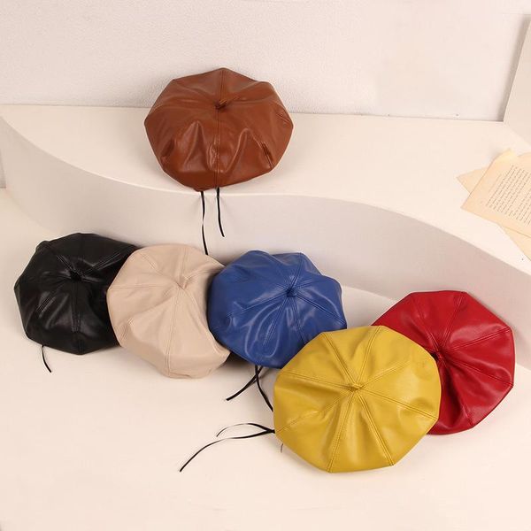 caps & hats girls baby solid color leather elegant autumn berets fashion girl kids octagonal children's pography accessories, Yellow
caps & hats girls baby solid color leather elegant autumn berets fashion girl kids octagonal children's pography accessories, Yellow