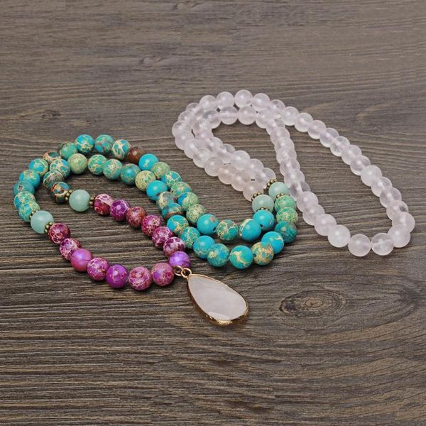pendant necklaces 2021 natural beads necklace women turquesa rosary bead crystal drop long sweater chain jewelry yoga choker, Silver
pendant necklaces 2021 natural beads necklace women turquesa rosary bead crystal drop long sweater chain jewelry yoga choker, Silver