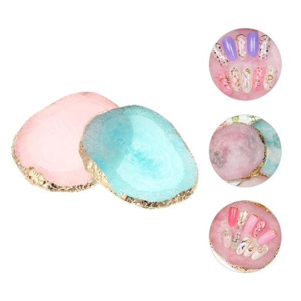false nails 2pcs agate nail holder art paint drawing display tools color mixing plates, Red;gold
false nails 2pcs agate nail holder art paint drawing display tools color mixing plates, Red;gold