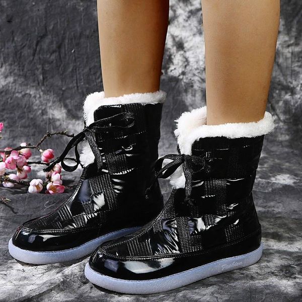 boots nice brand winter silver women snow lady warm shoes girl fashion looking round toe, Black
boots nice brand winter silver women snow lady warm shoes girl fashion looking round toe, Black