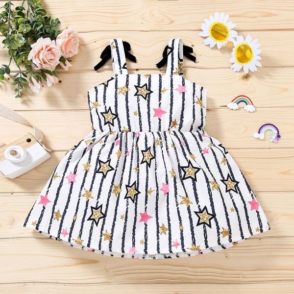 girl princess dress sweet summer kid girls star striped bowknot print suspende suits costume children clothing 2021 girl's dresses, Red;yellow
girl princess dress sweet summer kid girls star striped bowknot print suspende suits costume children clothing 2021 girl's dresses, Red;yellow