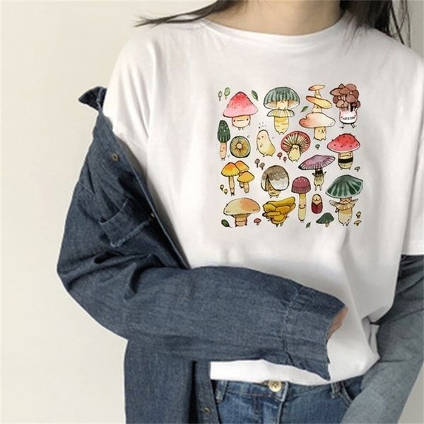 many mushroom female vintage harajuku short sleeve cotton tshirts women fashion casual t shirt streetwear 210512, White
many mushroom female vintage harajuku short sleeve cotton tshirts women fashion casual t shirt streetwear 210512, White